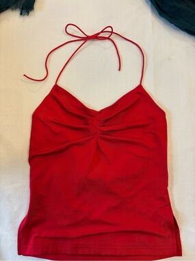 Red Halter Tank Top
